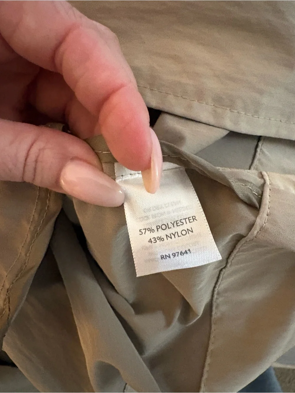 J. Jill Women’s Light Beige Tie-Waist Trench Coat